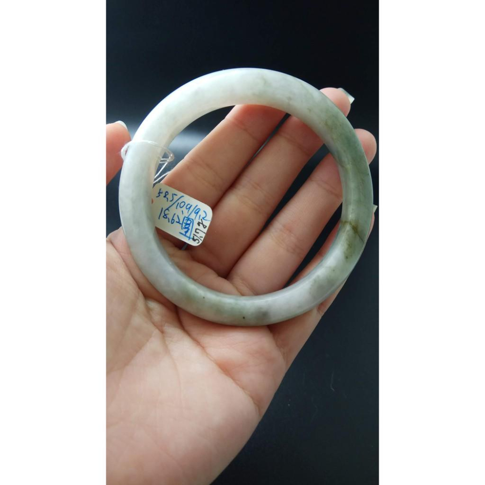 18.62圍天然緬甸玉翡翠冰綠帶陽綠手鐲玉鐲鐲子手環平安鐲細膩有種水珠寶玉石首飾飾品-細節圖7