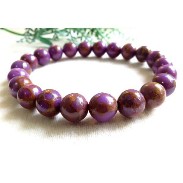 天然紫雲母手鍊單圈圓珠手串佛珠手珠手環10mm/23.6g紫羅蘭香芋色水晶珠寶玉石寶石首飾飾品-細節圖4
