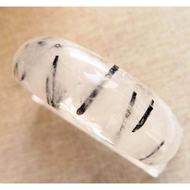 17.16圍天然水晶黑髮晶黑鈦晶黑碧璽手環鐲子玉鐲珠寶玉石首飾飾品-細節圖3