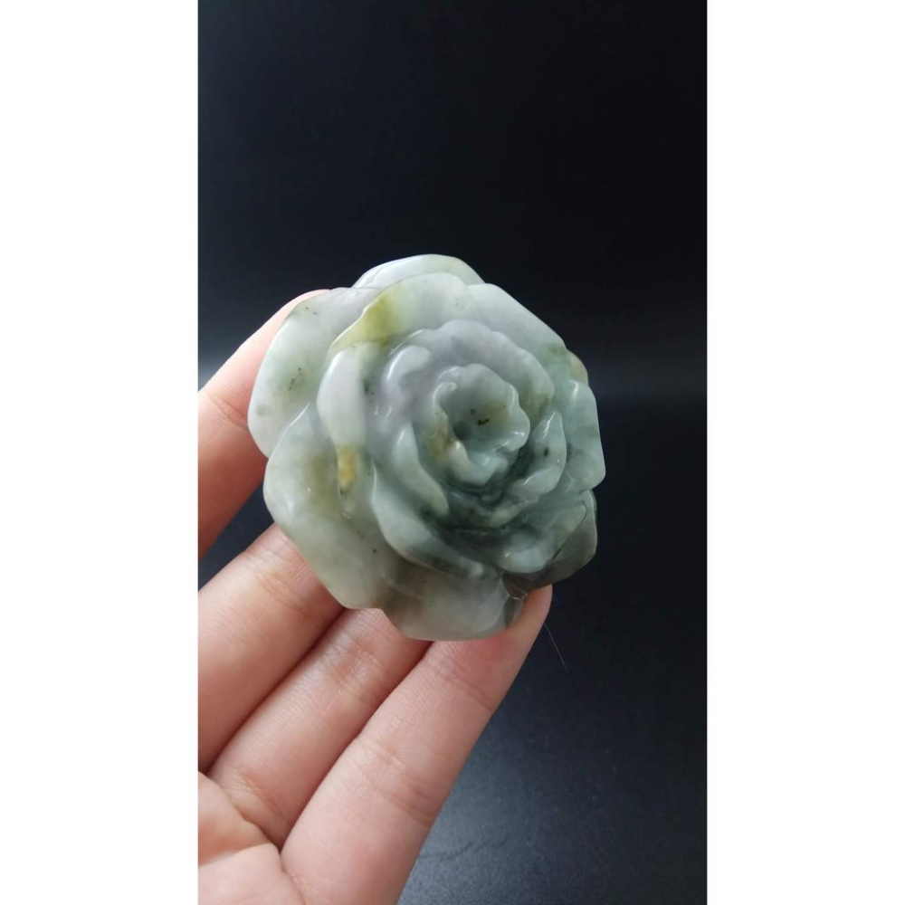 超美玫瑰花造型天然玉石緬甸玉硬玉A貨翡翠雙面立體精雕吊墬53.5*12.2mm玉珮墬子玉墬掛件珠寶寶石首飾飾品-細節圖4