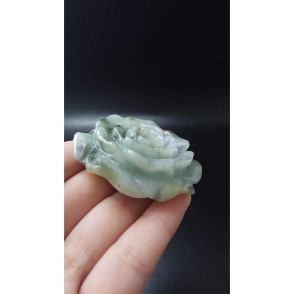 超美玫瑰花造型天然玉石緬甸玉硬玉A貨翡翠雙面立體精雕吊墬53.5*12.2mm玉珮墬子玉墬掛件珠寶寶石首飾飾品-細節圖6