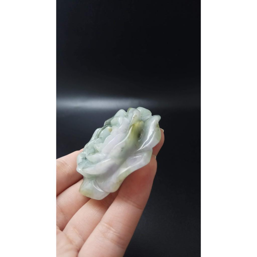 超美玫瑰花造型天然玉石緬甸玉硬玉A貨翡翠雙面立體精雕吊墬53.5*12.2mm玉珮墬子玉墬掛件珠寶寶石首飾飾品-細節圖7