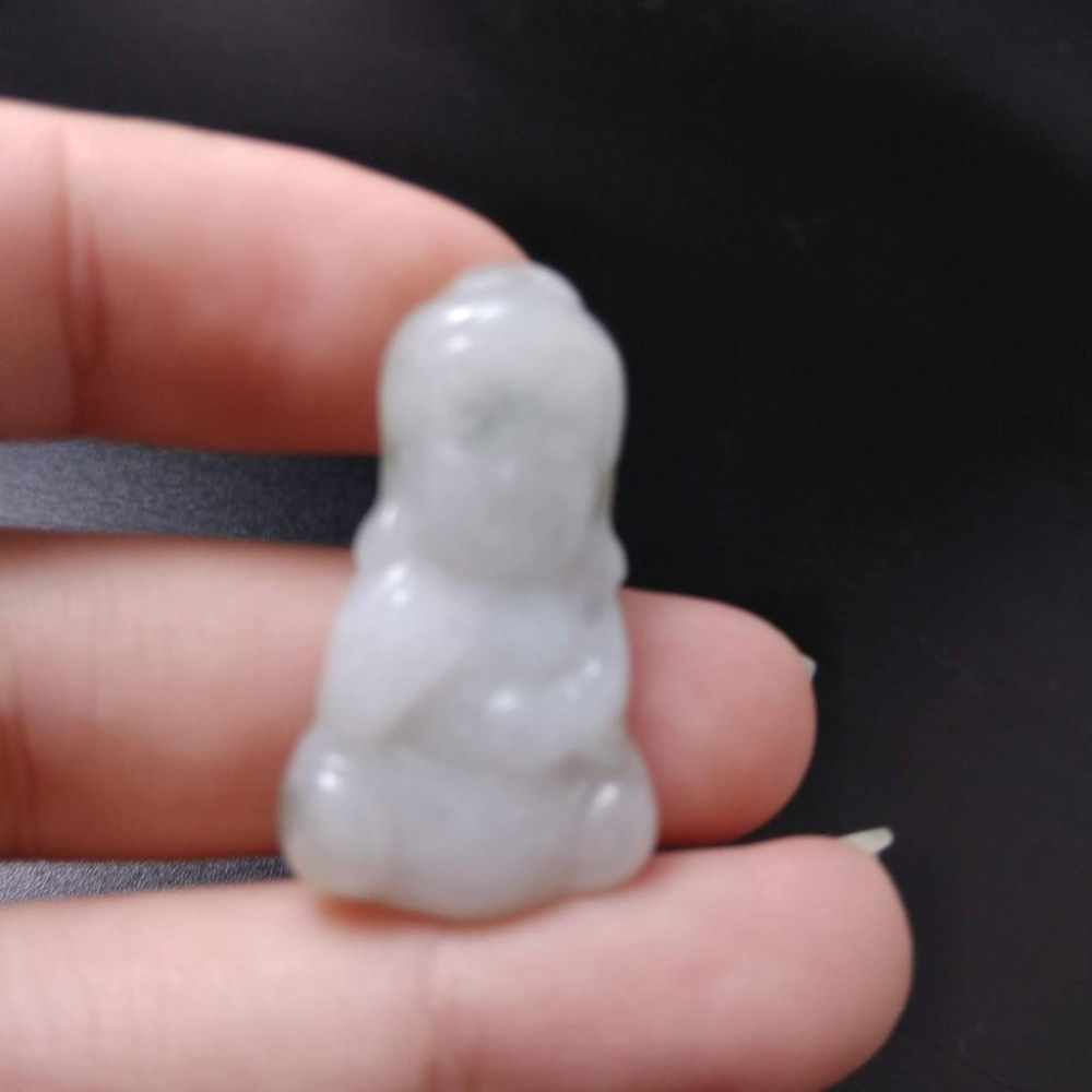 天然玉石緬甸玉硬玉A貨翡翠精雕寶寶佛吊墬玉珮29.4*16.4*4.2mm墬子玉墬掛件觀音菩薩如來保佑平安珠寶-細節圖4