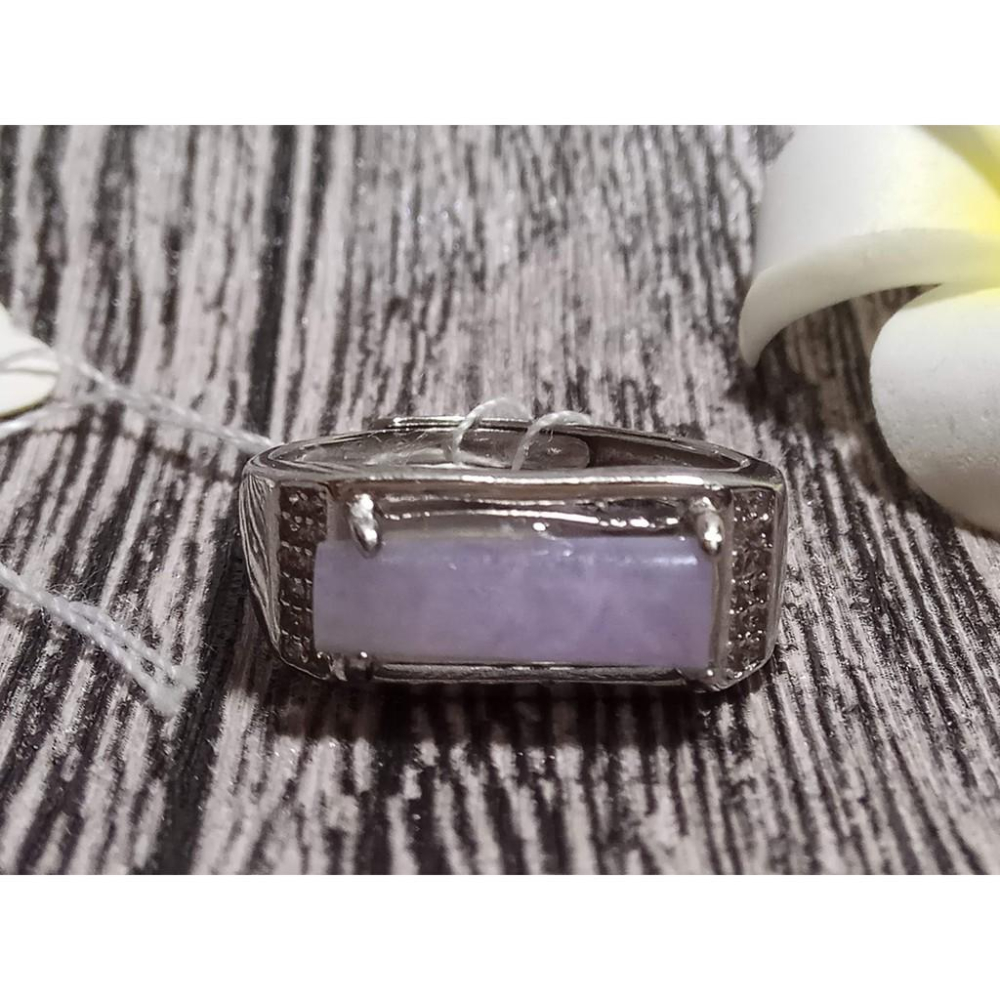 正宗緬甸玉翡翠A貨冰糯種翡翠翠玉戒指冰種透濃紫羅蘭玉戒活圍925銀珠寶寶石首飾飾品-細節圖2