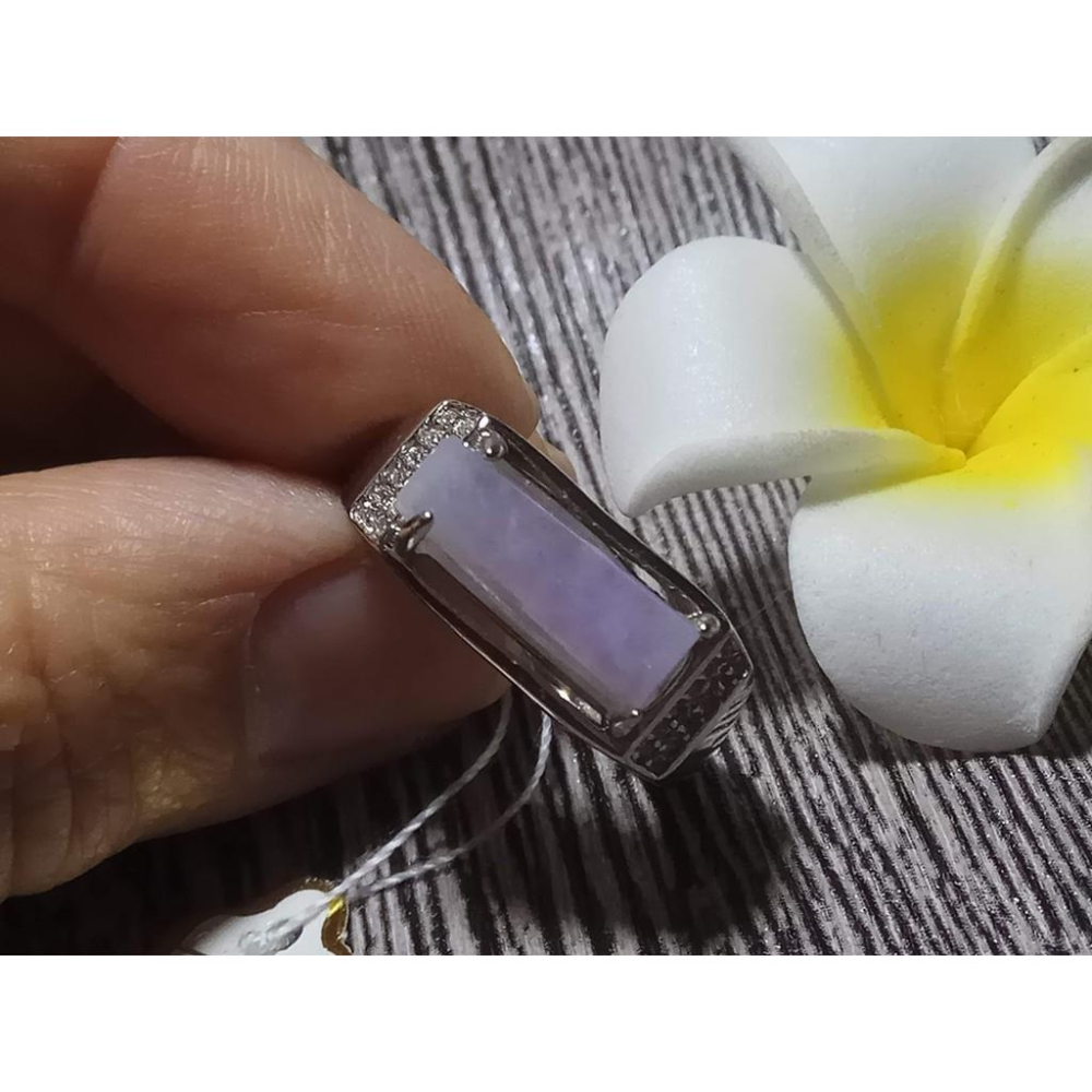 正宗緬甸玉翡翠A貨冰糯種翡翠翠玉戒指冰種透濃紫羅蘭玉戒活圍925銀珠寶寶石首飾飾品-細節圖7