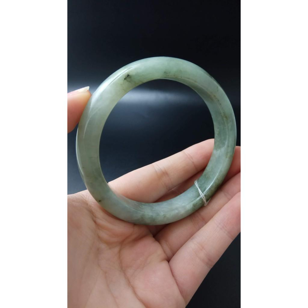 18.53圍天然緬甸玉硬玉翡翠滿綠天然緬甸玉硬玉翡翠冰藍水種滿綠手鐲玉鐲鐲子手環平安鐲細膩有種水珠寶玉石首飾飾品-細節圖2