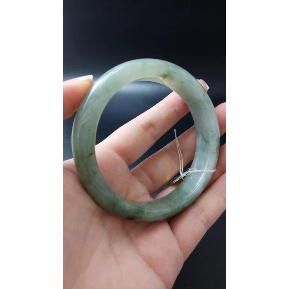 18.53圍天然緬甸玉硬玉翡翠滿綠天然緬甸玉硬玉翡翠冰藍水種滿綠手鐲玉鐲鐲子手環平安鐲細膩有種水珠寶玉石首飾飾品-細節圖4