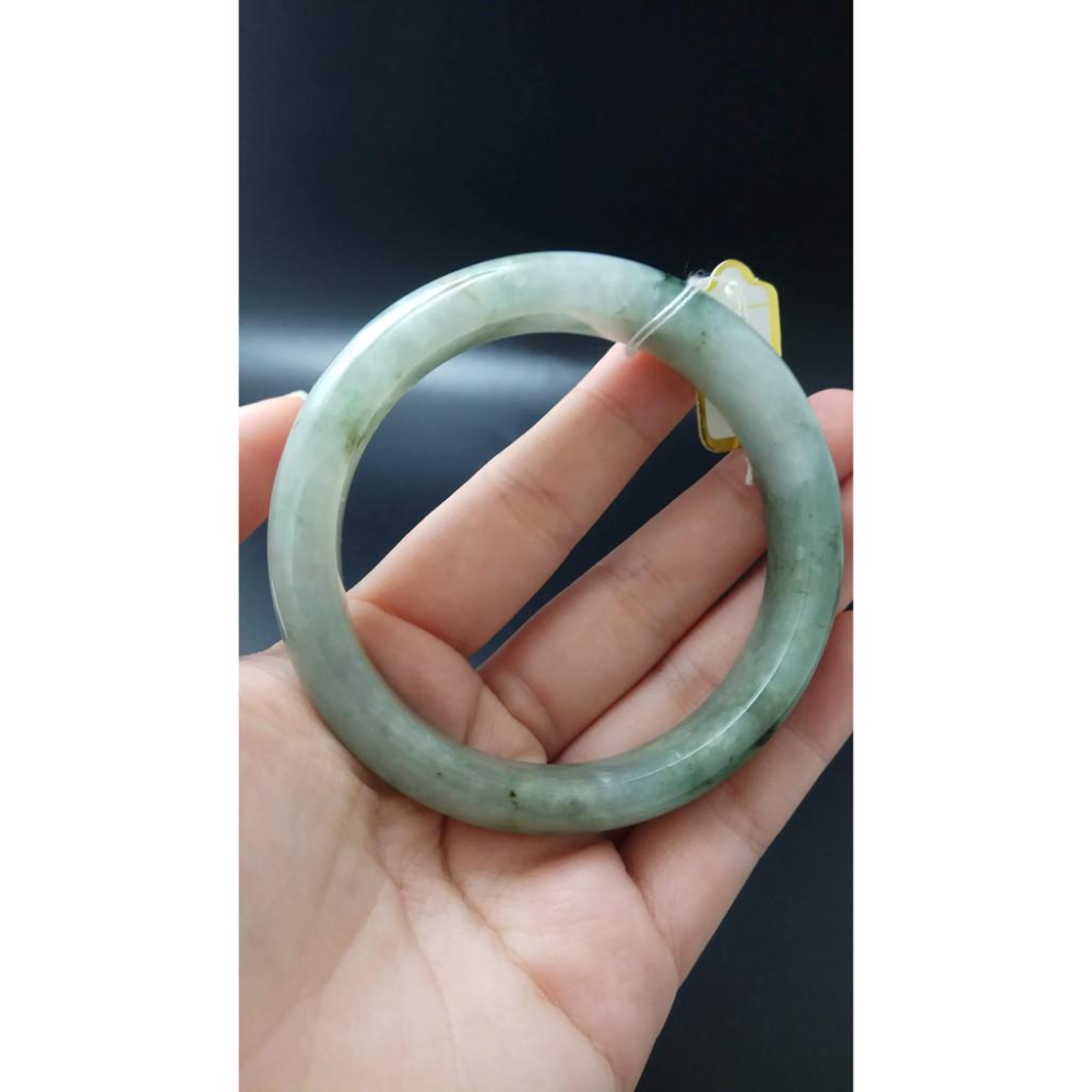 18.53圍天然緬甸玉硬玉翡翠滿綠天然緬甸玉硬玉翡翠冰藍水種滿綠手鐲玉鐲鐲子手環平安鐲細膩有種水珠寶玉石首飾飾品-細節圖6