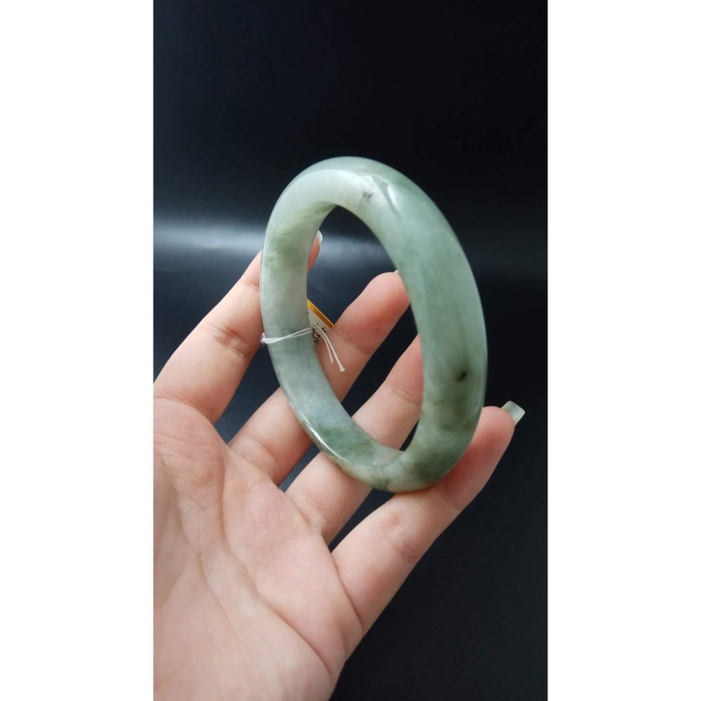 18.53圍天然緬甸玉硬玉翡翠滿綠天然緬甸玉硬玉翡翠冰藍水種滿綠手鐲玉鐲鐲子手環平安鐲細膩有種水珠寶玉石首飾飾品-細節圖7