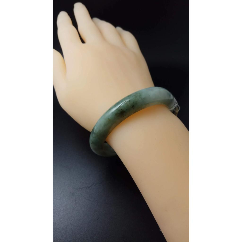 18.53圍天然緬甸玉硬玉翡翠滿綠天然緬甸玉硬玉翡翠冰藍水種滿綠手鐲玉鐲鐲子手環平安鐲細膩有種水珠寶玉石首飾飾品-細節圖8