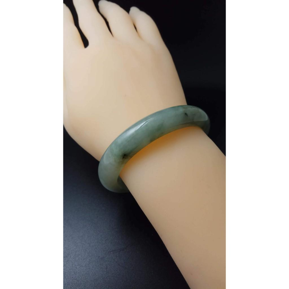 18.53圍天然緬甸玉硬玉翡翠滿綠天然緬甸玉硬玉翡翠冰藍水種滿綠手鐲玉鐲鐲子手環平安鐲細膩有種水珠寶玉石首飾飾品-細節圖9