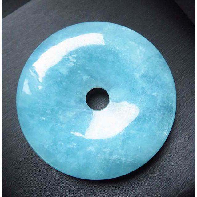 56*8mm/42g高冰透紫海藍寶平安扣吊墜掛墜車掛五行補然海藍寶石保平安吊墬墬子掛件項鍊玉珮水晶招財旺事業玉石飾品-細節圖3