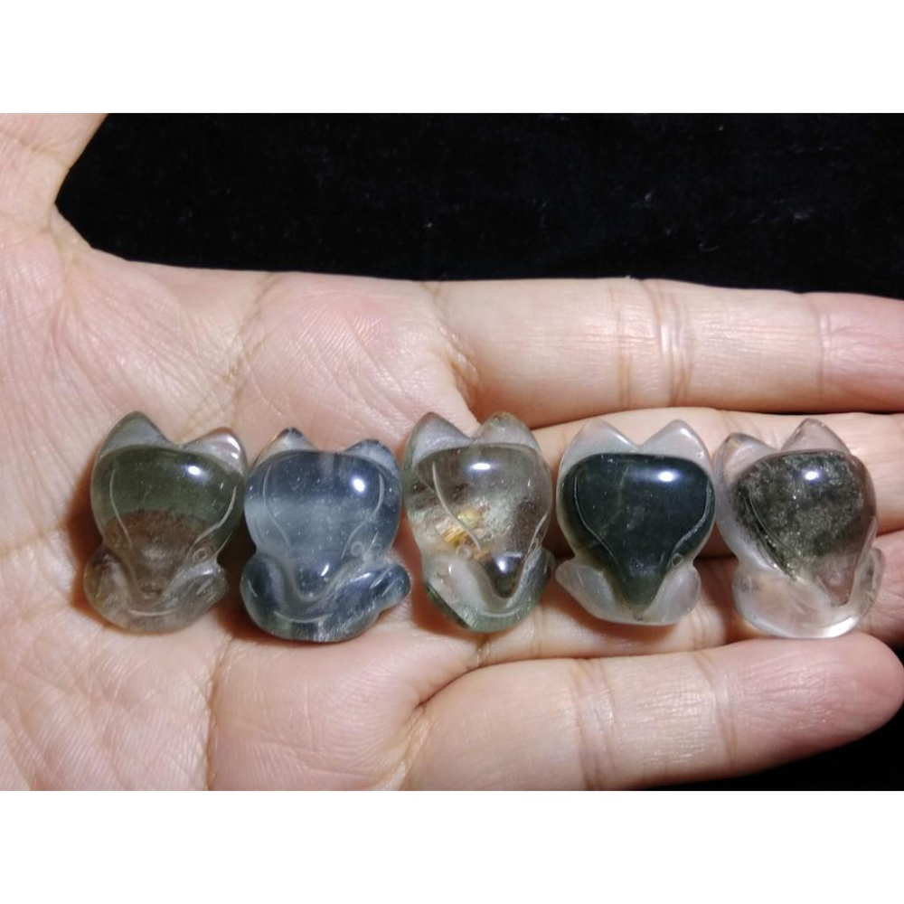 b組天然水晶滿天星花幽靈彩色花紫紅綠幽靈狐狸吊墜吊飾掛飾掛墜墜子珠寶寶石玉石首飾飾品-細節圖9