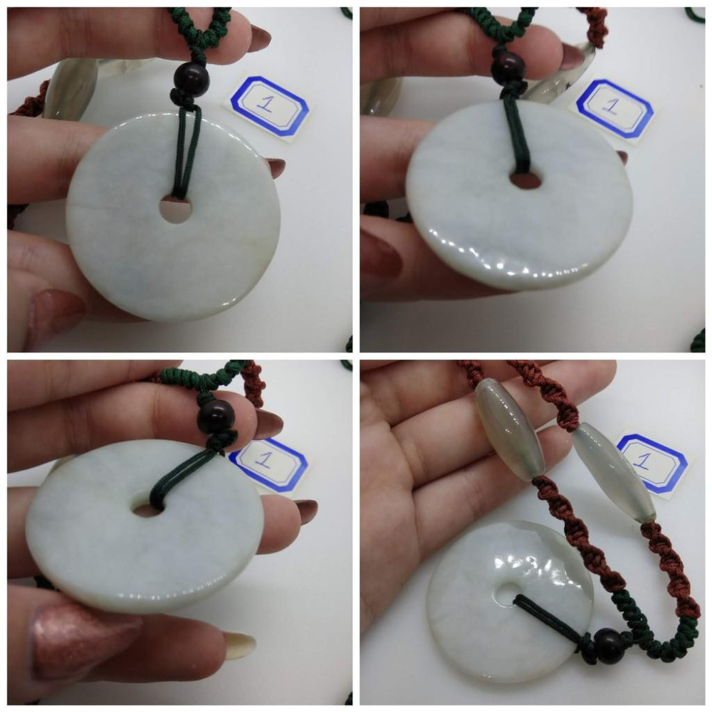 天然緬甸玉正品A貨滿綠平安扣如意平安萬事如意吊墜墜子玉墬掛件玉珮項鍊珠寶寶石首飾飾品-A-細節圖3