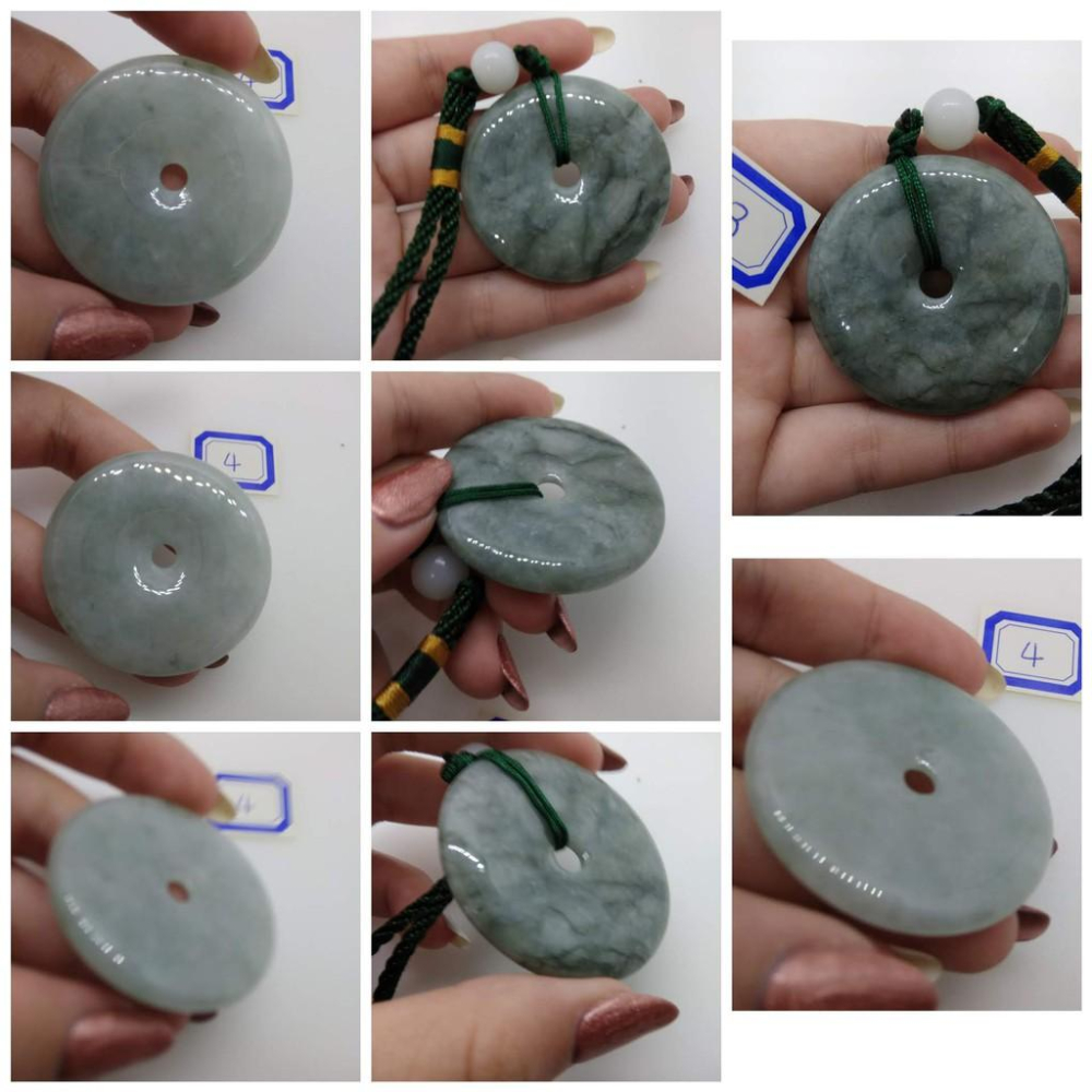 天然緬甸玉正品A貨滿綠平安扣如意平安萬事如意吊墜墜子玉墬掛件玉珮項鍊珠寶寶石首飾飾品-A-細節圖5