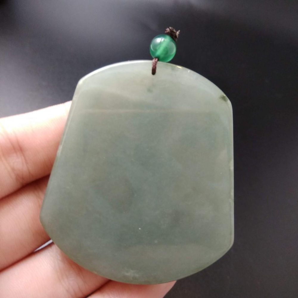 天然觀音玉石冰綠緬甸玉硬玉A貨翡翠精雕吊墬玉珮52*45.5*5.2mm墬子玉墬掛件觀音菩薩如來保佑平安珠寶-細節圖2