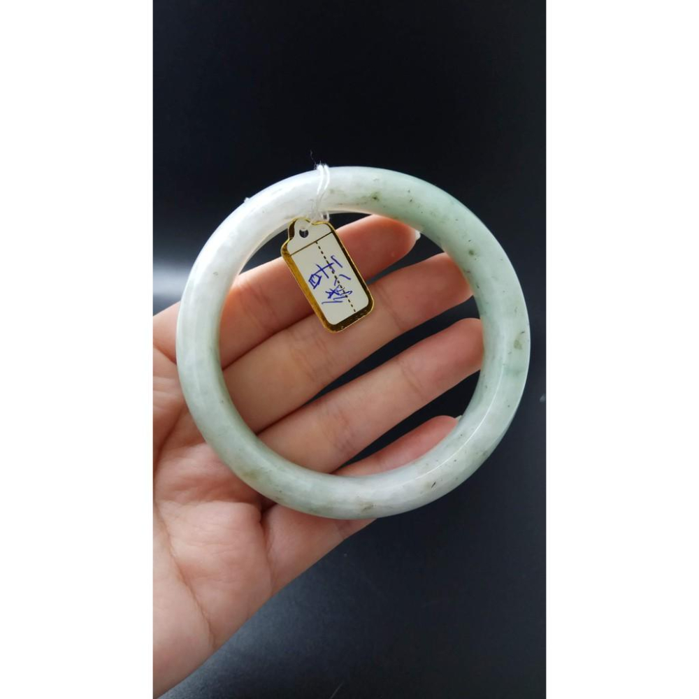 18.65圍天然緬甸玉硬玉翡翠春彩春帶彩冰潤手鐲玉鐲鐲子手環平安鐲細膩有種水珠寶玉石首飾飾品-細節圖5