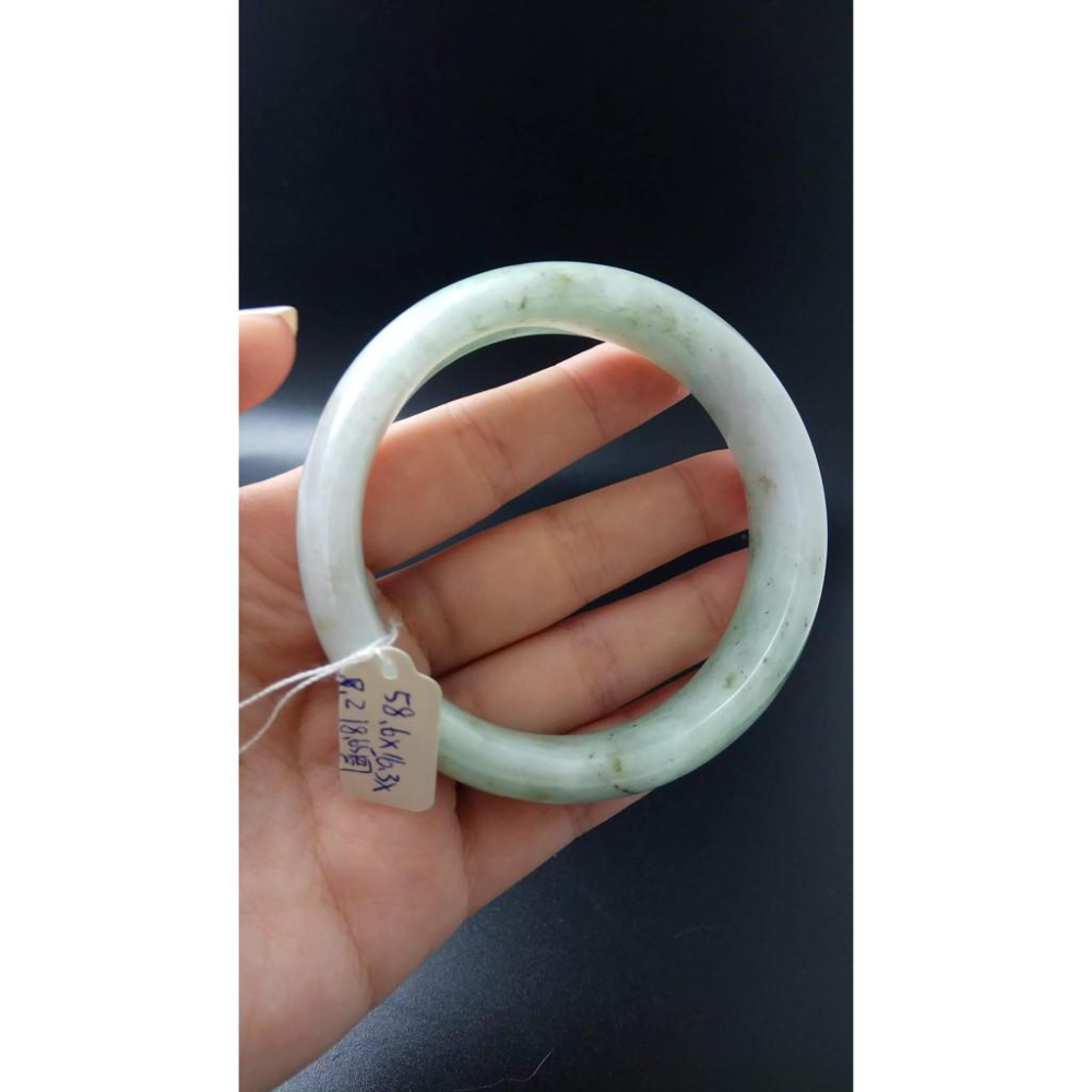 18.65圍天然緬甸玉硬玉翡翠春彩春帶彩冰潤手鐲玉鐲鐲子手環平安鐲細膩有種水珠寶玉石首飾飾品-細節圖6