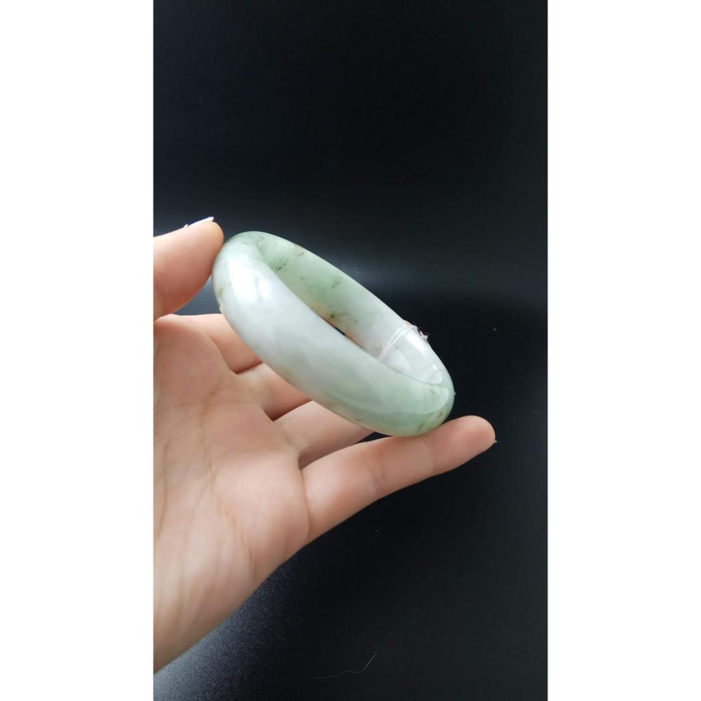 18.65圍天然緬甸玉硬玉翡翠春彩春帶彩冰潤手鐲玉鐲鐲子手環平安鐲細膩有種水珠寶玉石首飾飾品-細節圖7
