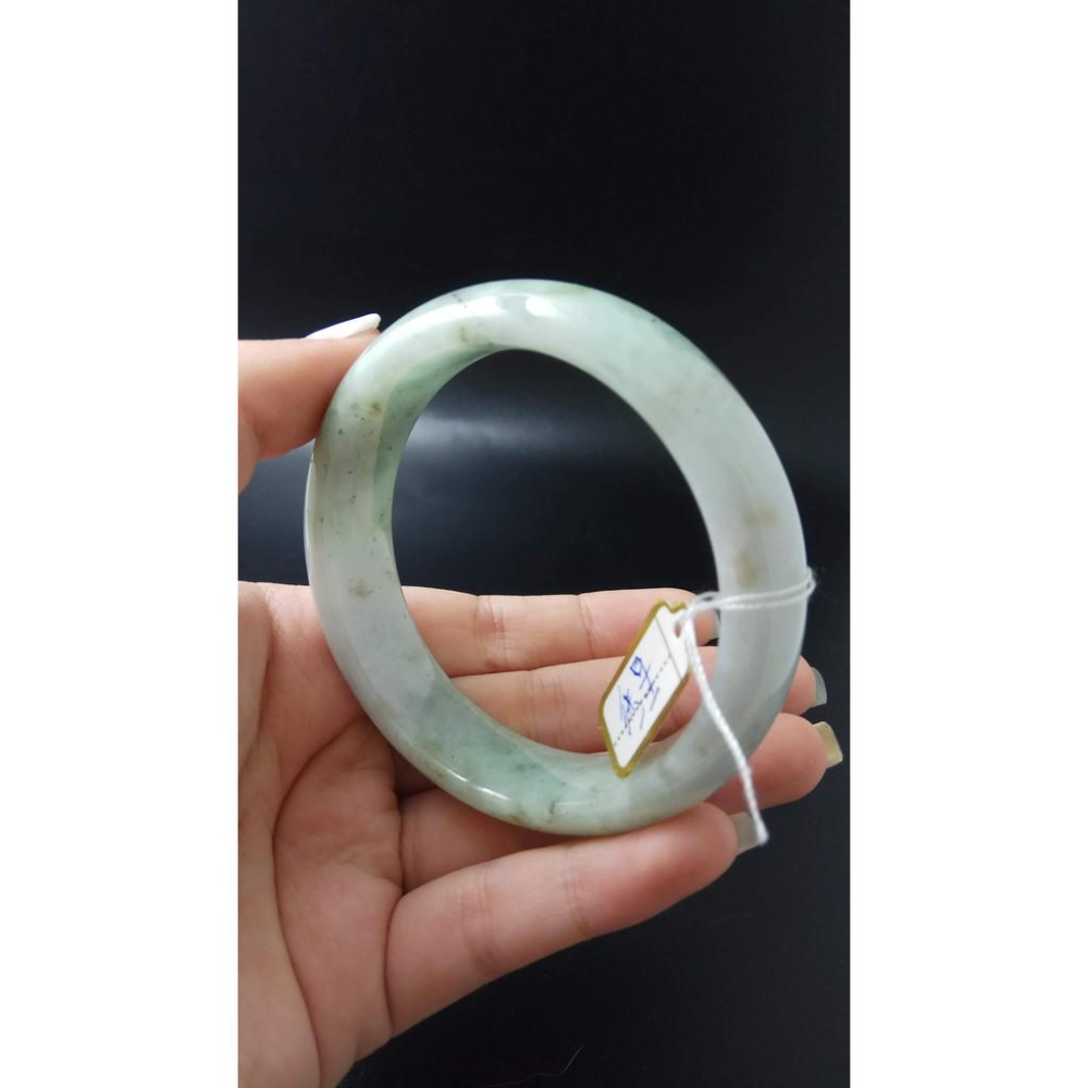 18.65圍天然緬甸玉硬玉翡翠春彩春帶彩冰潤手鐲玉鐲鐲子手環平安鐲細膩有種水珠寶玉石首飾飾品-細節圖9