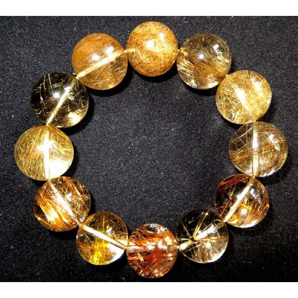 金光閃閃大珠瑞氣千條絕美20-17mm/109g金髮晶鈦晶手鍊手鏈手珠手串天然水晶珠寶玉石寶石首飾飾品專櫃精品-細節圖2