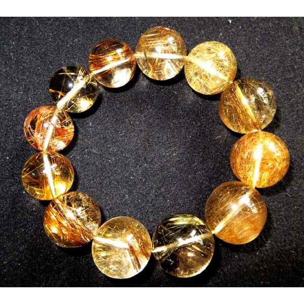 金光閃閃大珠瑞氣千條絕美20-17mm/109g金髮晶鈦晶手鍊手鏈手珠手串天然水晶珠寶玉石寶石首飾飾品專櫃精品-細節圖3