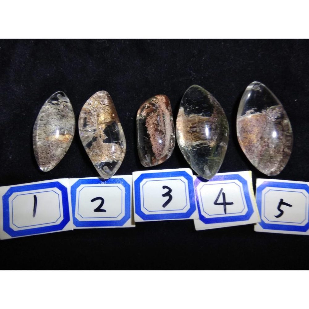 天然水晶滿天星膠花彩色花紫紅綠幽靈水滴型吊墜吊飾掛飾掛墜墜子珠寶寶石玉石首飾飾品第2組-細節圖2