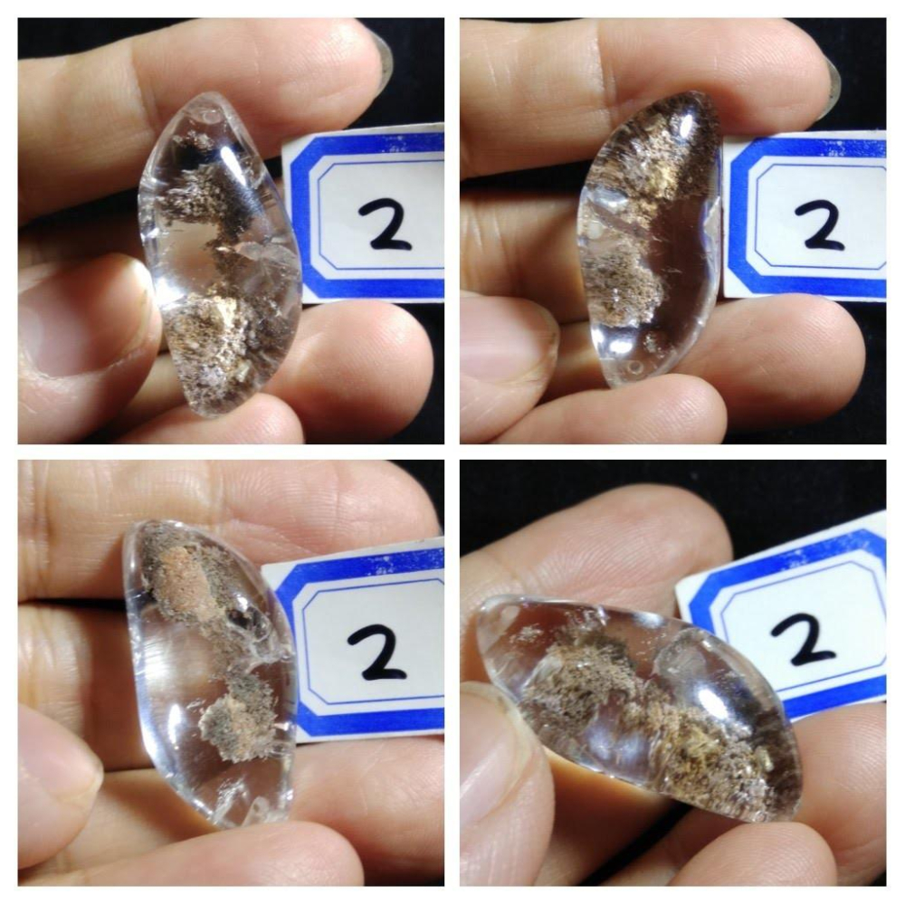 天然水晶滿天星膠花彩色花紫紅綠幽靈水滴型吊墜吊飾掛飾掛墜墜子珠寶寶石玉石首飾飾品第2組-細節圖6