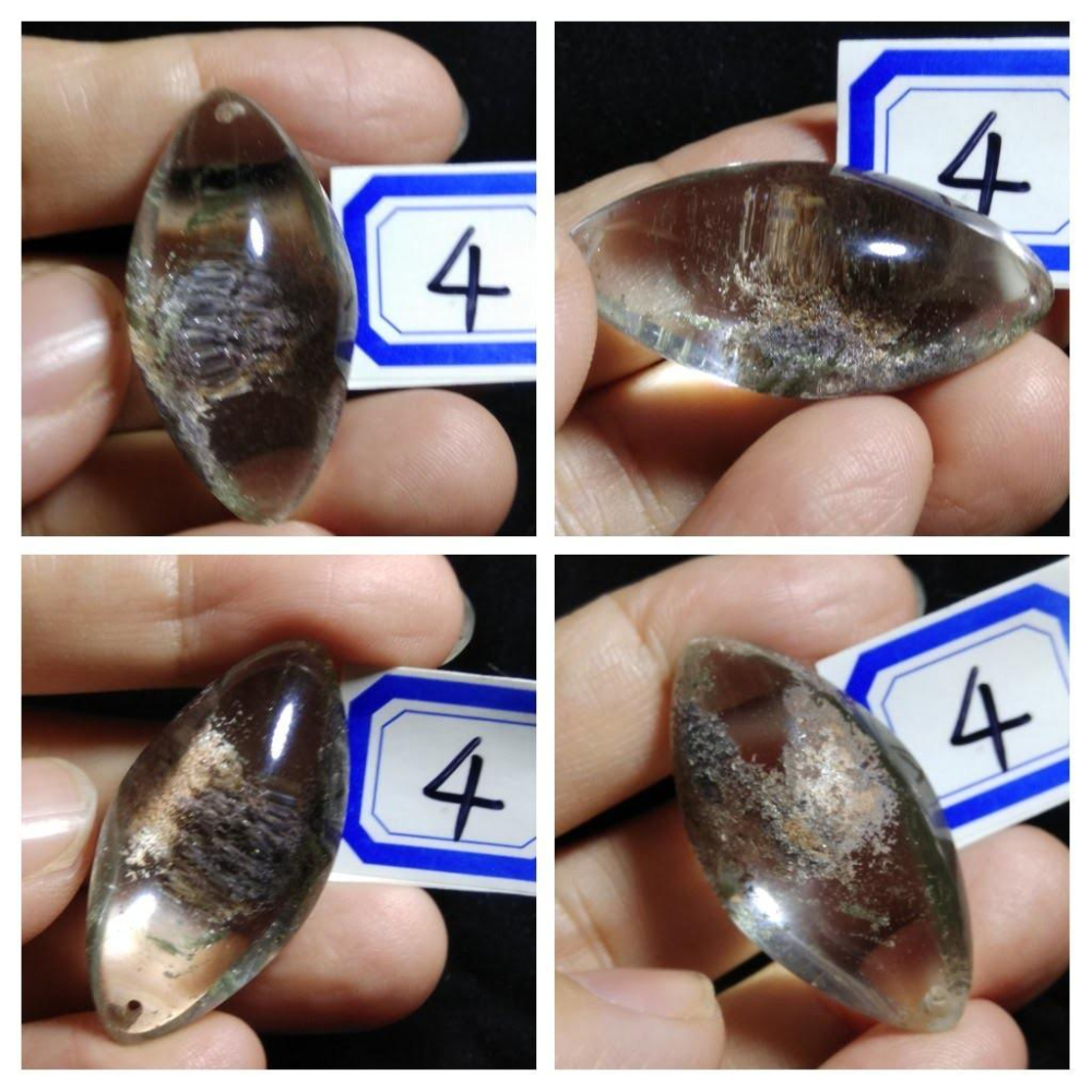 天然水晶滿天星膠花彩色花紫紅綠幽靈水滴型吊墜吊飾掛飾掛墜墜子珠寶寶石玉石首飾飾品第2組-細節圖8