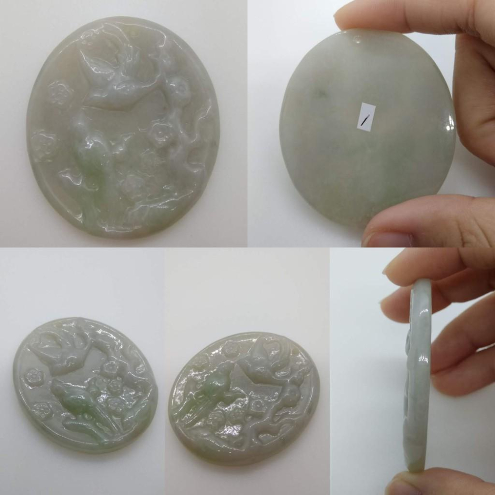 天然正品緬甸玉冰黃翡翠A貨玉石喜鵲喜上眉梢玉珮擺件擺飾裝飾珠寶首飾寶石飾品任選-C組-細節圖3