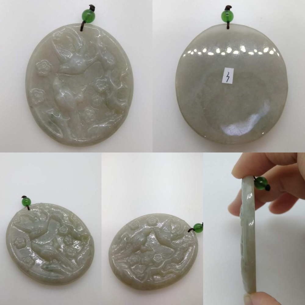 天然正品緬甸玉冰黃翡翠A貨玉石喜鵲喜上眉梢玉珮擺件擺飾裝飾珠寶首飾寶石飾品任選-C組-細節圖5