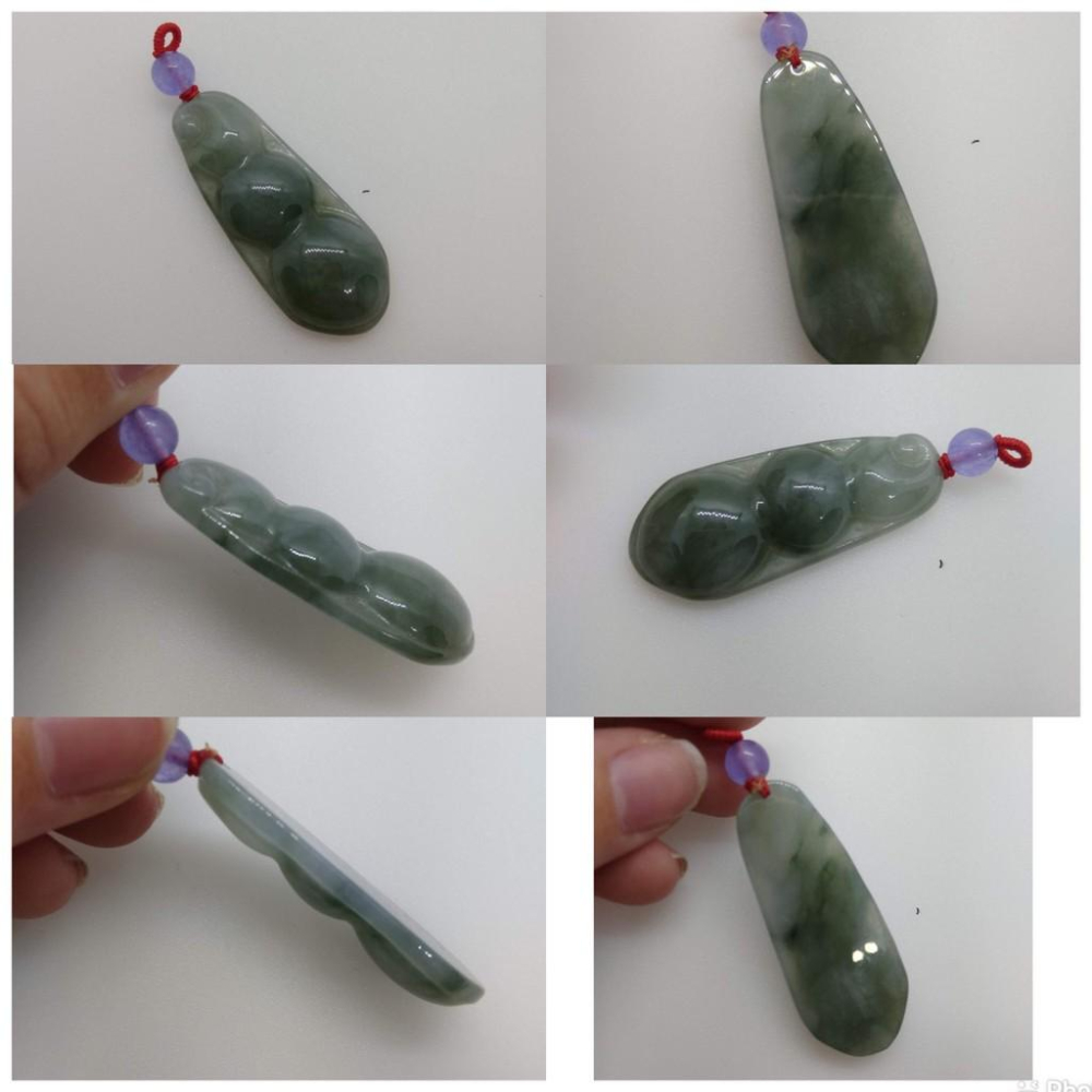 天然緬甸玉正品A貨雕刻佛手掌上明珠花瓶十字架耶穌天主教基督教四季豆福豆福氣發財吊墜墜子玉墬掛件玉珮項鍊珠寶寶石首飾飾品-細節圖3
