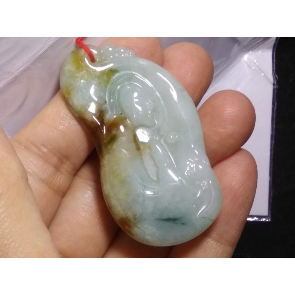 天然玉石阿彌陀佛一心向佛悟道玉石冰種緬甸玉硬玉A貨翡翠冰種三彩四喜五福紅翡吊墬玉珮墬子玉墬掛件菩薩珠寶玉石首飾飾品-細節圖4