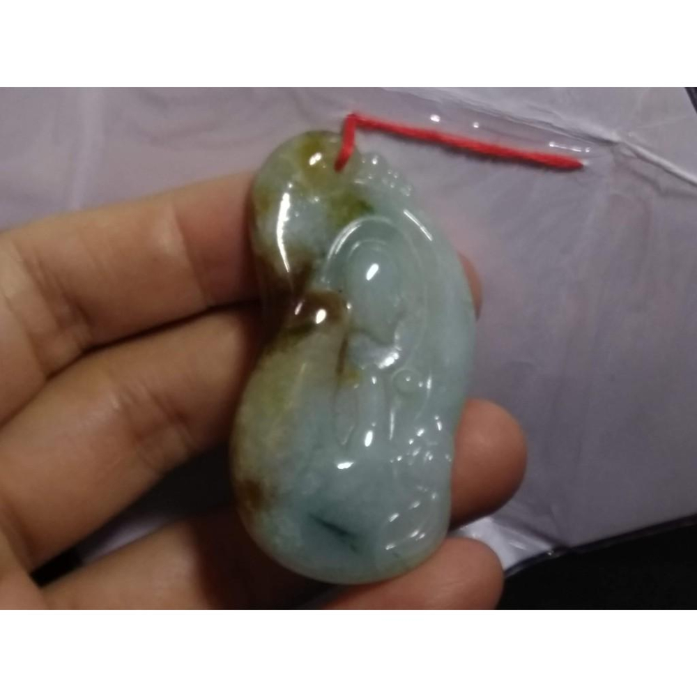 天然玉石阿彌陀佛一心向佛悟道玉石冰種緬甸玉硬玉A貨翡翠冰種三彩四喜五福紅翡吊墬玉珮墬子玉墬掛件菩薩珠寶玉石首飾飾品-細節圖8