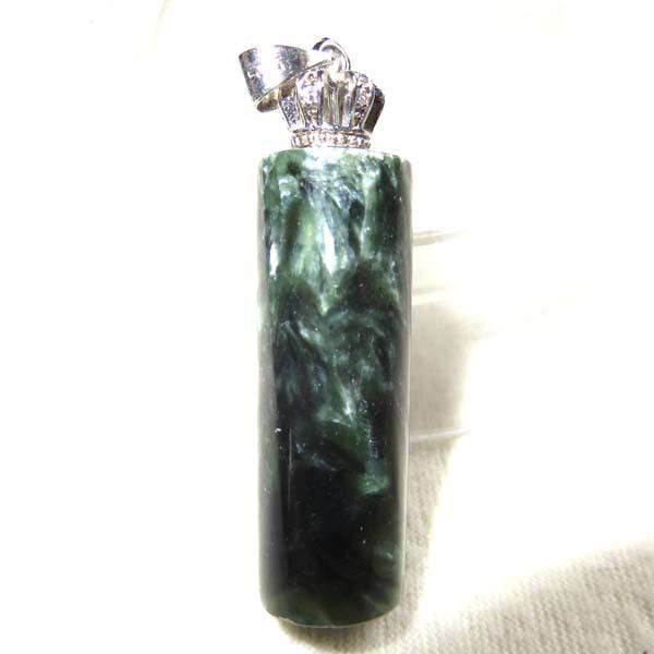 天然綠龍晶大龍紋貓眼效應靚麗圓柱子吊墜項墜墬子32*11mm印章印石印材水晶珠寶玉石首飾飾品寶石-細節圖4