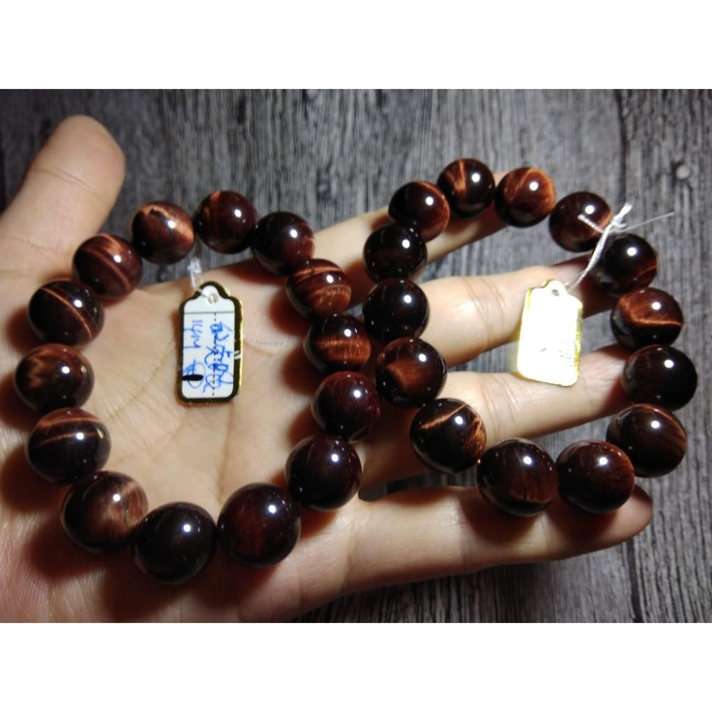 大咪紅虎眼石閃電手鍊手鏈手環手串手珠佛珠14mm虎睛石手飾品配飾珠寶玉石寶石首飾飾品數款任選-細節圖3