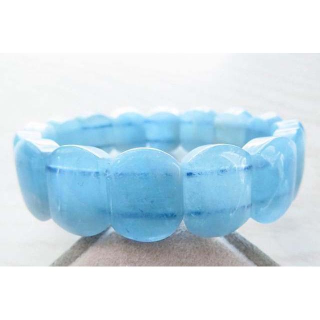 海藍寶手排手鍊手牌16mm/46.7g手串手環手珠珠寶玉石寶石首飾飾品專櫃精品-細節圖2