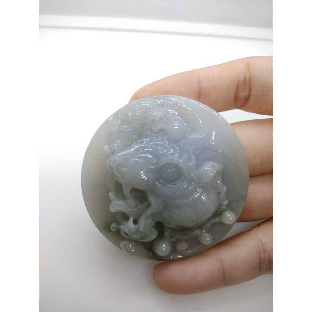 天然緬甸玉紫羅蘭翡翠龍牌龍生子招財吊墜墜子玉墬掛件玉珮項鍊珠寶寶石首飾飾品任選-D組-細節圖5