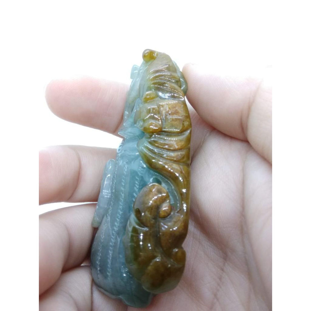 附證書0725天然緬甸玉紅翡翠巧雕蝙蝠如意花生動物吊墜墜子玉墬掛件玉珮項鍊珠寶寶石首飾飾品-細節圖4