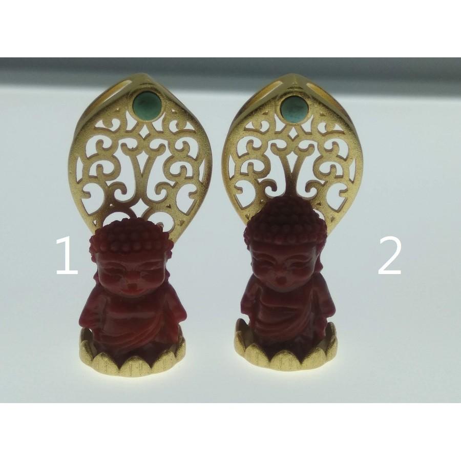 天然柿子紅南紅萌版寶寶佛阿彌陀佛如來佛菩薩吊墜墬子項鍊玉珮掛件用珠寶首飾玉石飾品-細節圖4