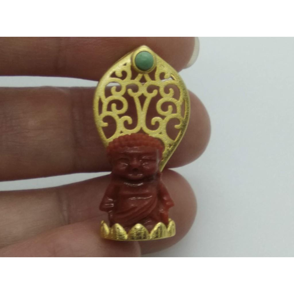 天然柿子紅南紅萌版寶寶佛阿彌陀佛如來佛菩薩吊墜墬子項鍊玉珮掛件用珠寶首飾玉石飾品-細節圖6