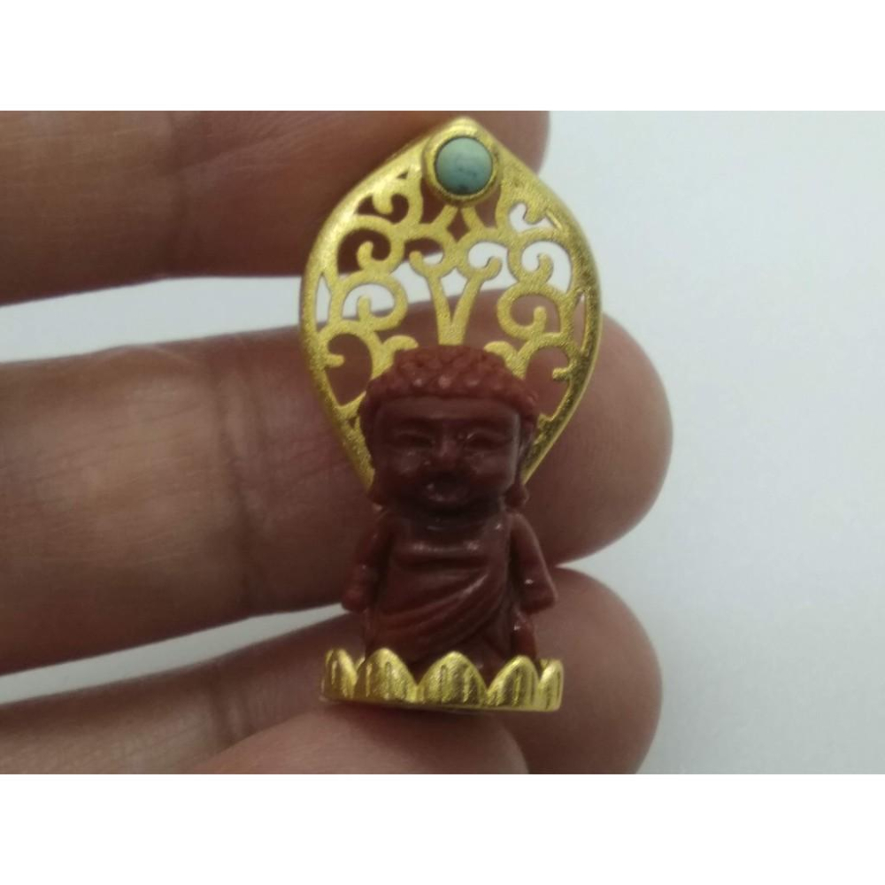 天然柿子紅南紅萌版寶寶佛阿彌陀佛如來佛菩薩吊墜墬子項鍊玉珮掛件用珠寶首飾玉石飾品-細節圖7