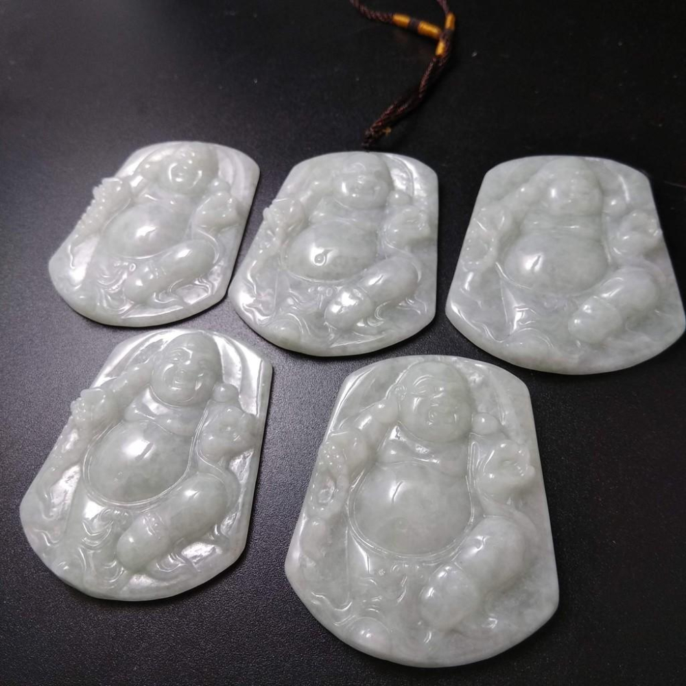隨機出貨天然玉石緬甸玉硬玉翡翠財神彌勒佛佛公吊墬墜子玉墬掛件玉珮項鍊珠寶寶石首飾飾品-細節圖3