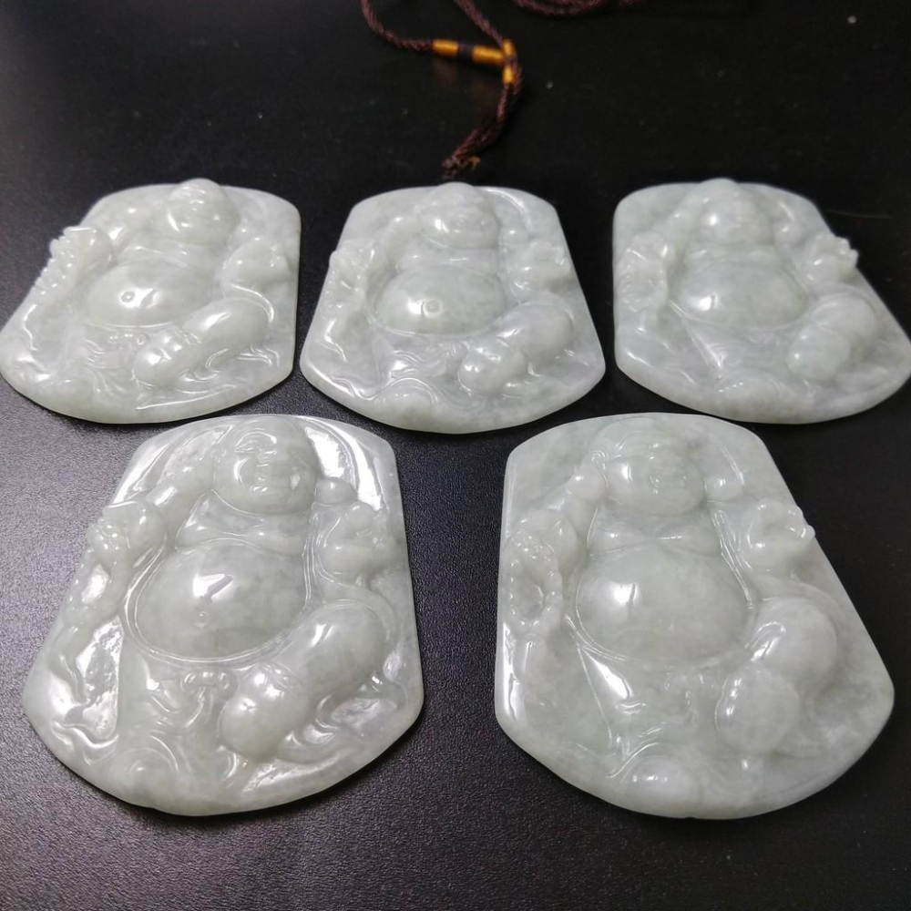 隨機出貨天然玉石緬甸玉硬玉翡翠財神彌勒佛佛公吊墬墜子玉墬掛件玉珮項鍊珠寶寶石首飾飾品-細節圖5