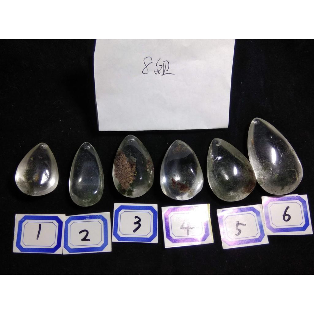 第8組鈦晶天然水晶滿天星膠花彩色花紫紅綠幽靈千層金字塔綠銀山水滴型吊墜吊飾掛飾掛墜墜子珠寶寶石玉石首飾飾品-細節圖3