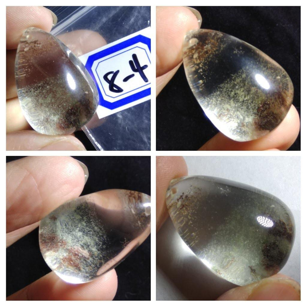 第8組鈦晶天然水晶滿天星膠花彩色花紫紅綠幽靈千層金字塔綠銀山水滴型吊墜吊飾掛飾掛墜墜子珠寶寶石玉石首飾飾品-細節圖7