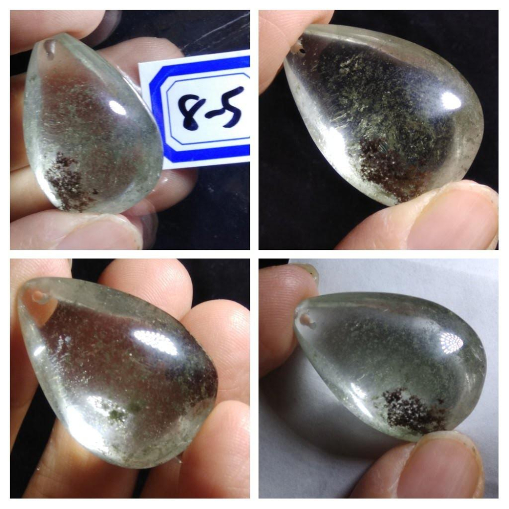 第8組鈦晶天然水晶滿天星膠花彩色花紫紅綠幽靈千層金字塔綠銀山水滴型吊墜吊飾掛飾掛墜墜子珠寶寶石玉石首飾飾品-細節圖8