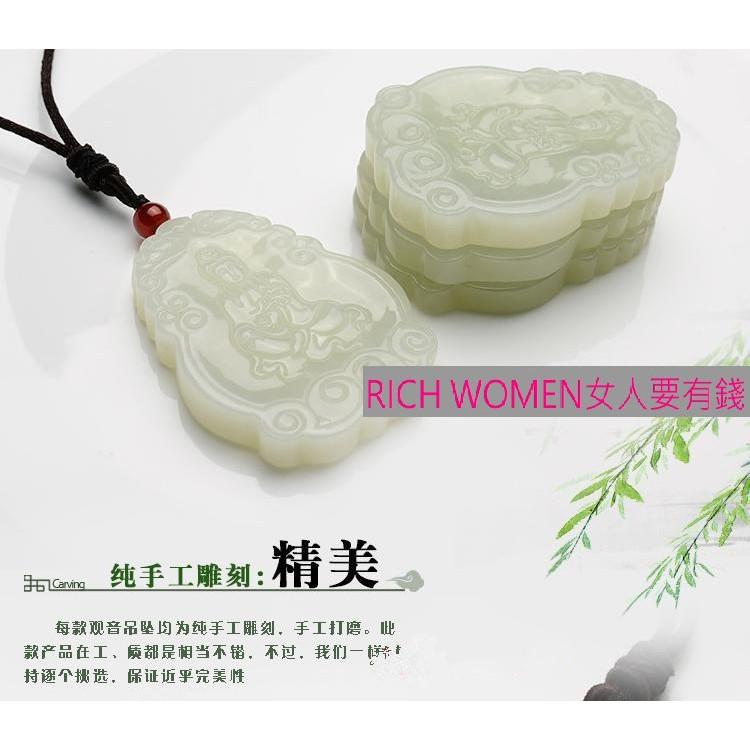 附證書天然玉石和闐玉和田玉觀世音觀音菩薩佛像羊脂白玉吊墬墜子玉墬掛件玉珮項鍊珠寶寶石首飾飾品-細節圖2