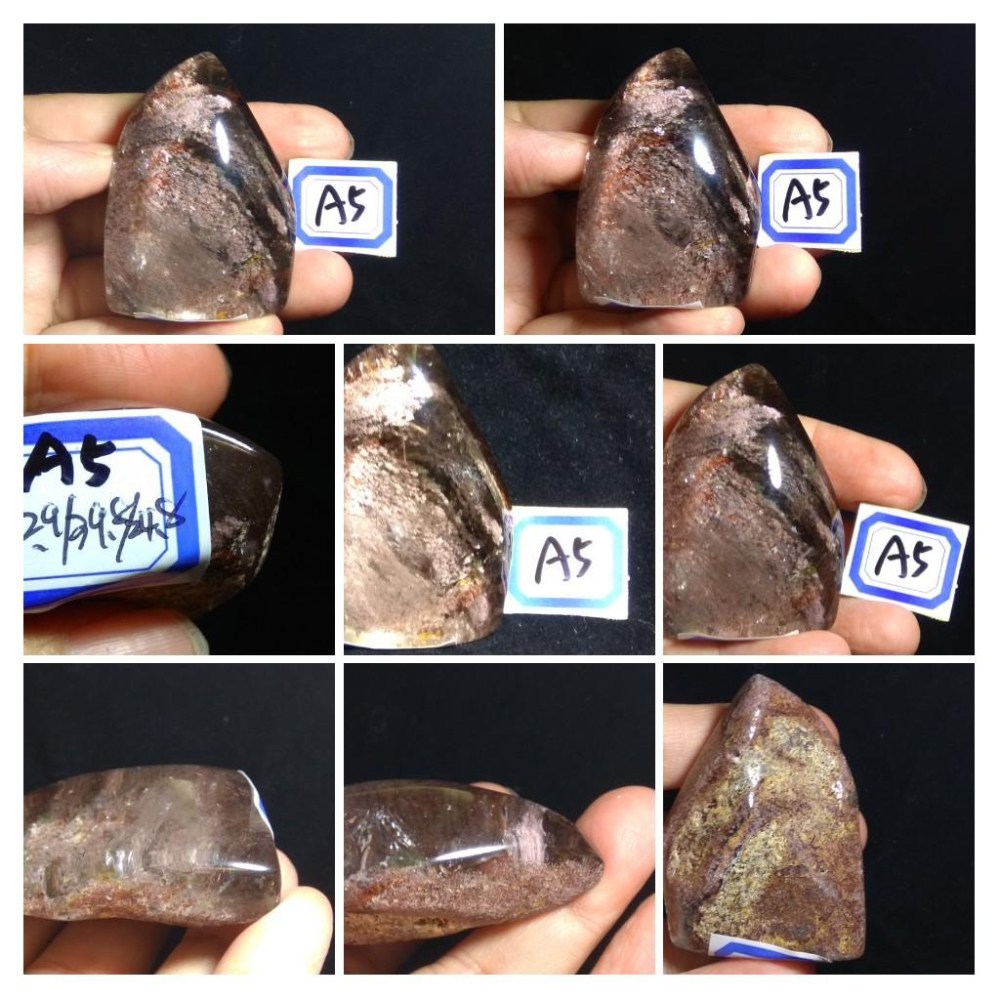 A天然水晶柱彩色花幽靈黃紫紅綠幽靈手把件擺件附底座握件把玩件風水擺飾招財珠寶玉石寶石-細節圖6