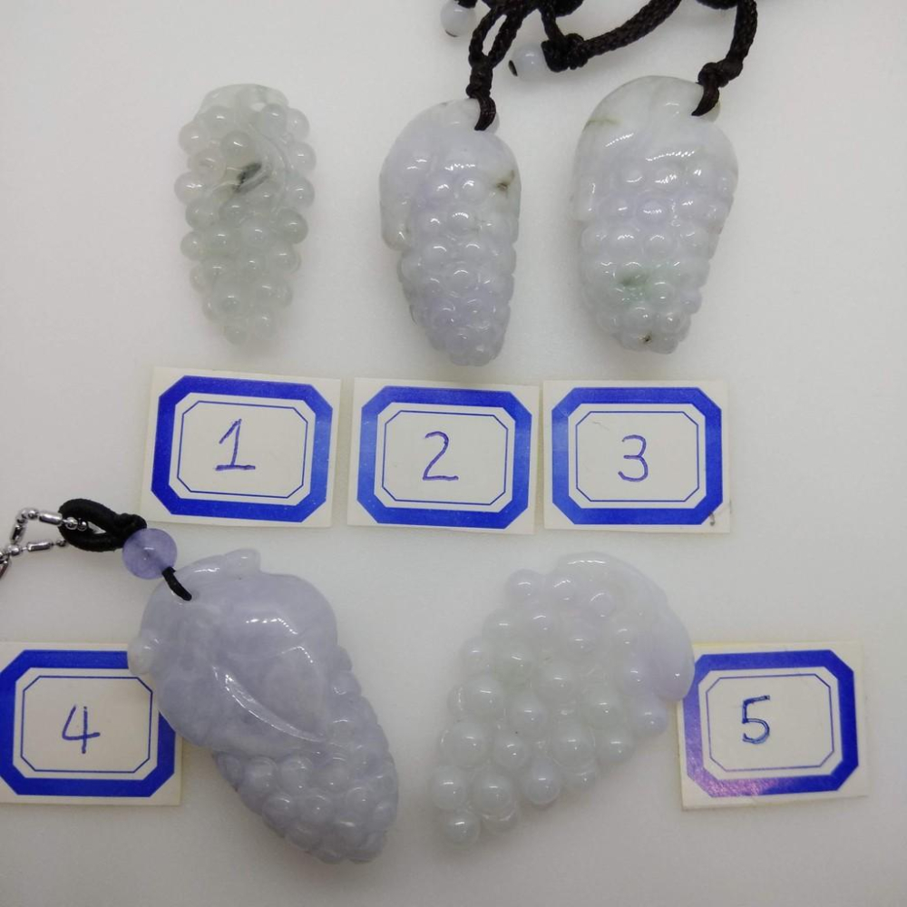 天然緬甸玉正品A貨雕刻紫羅蘭葡萄身體健康精神飽滿吊墜墜子玉墬掛件玉珮項鍊珠寶寶石首飾飾品-B-細節圖2